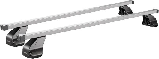 Barres de Toit Transversales Menabo - Compatible avec Peugeot Expert 2007-2016 - Galerie de Toit - Porte-Bagages Porte-vélos de Toit - Pièce de Toit en Acier 2X - Capacité de Charge 75 kg