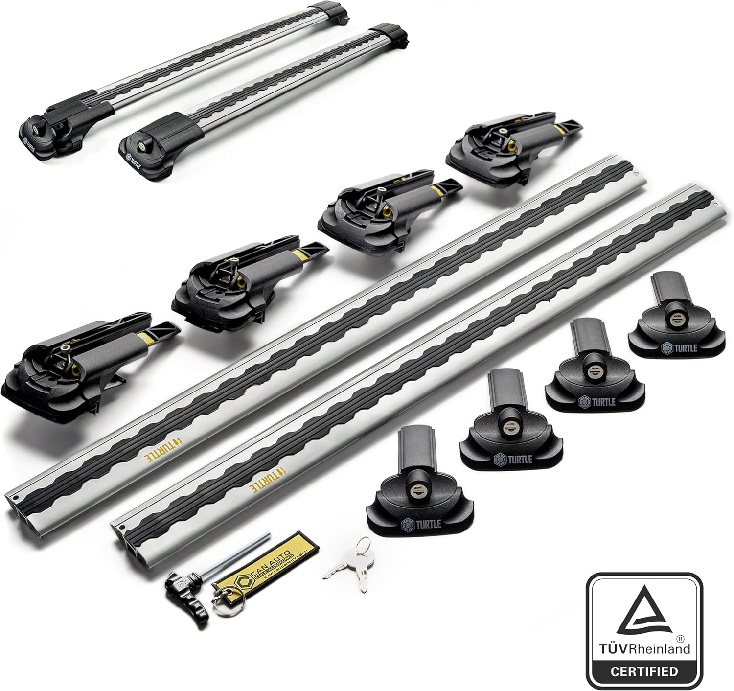 Turtle AIR1 - Galerie de Toit, Barres de Toit - Compatible avec Peugeot Expert 2016-; pour Le Montage de coffres de Toit, de Porte-vélos, d’échelles - Structure en Aluminium Durable - TÜV