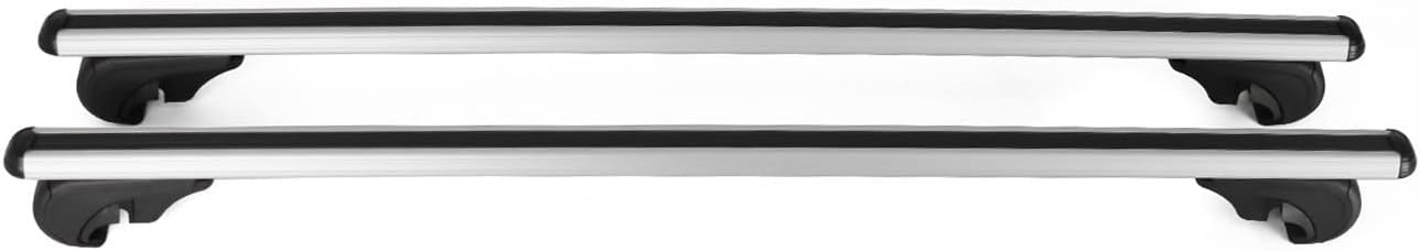 Barres de Toit Transversales Compatible avec Peugeot Rifter 2019-2024 Aluminium Argent