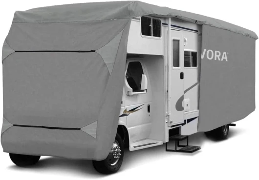 TRAVORA Housse Caravane de Protection, bache Caravane d'hivernage pour Camping Car et Accessoire Caravane, Isolant et Resistant (570 x 235 x 275 cm)