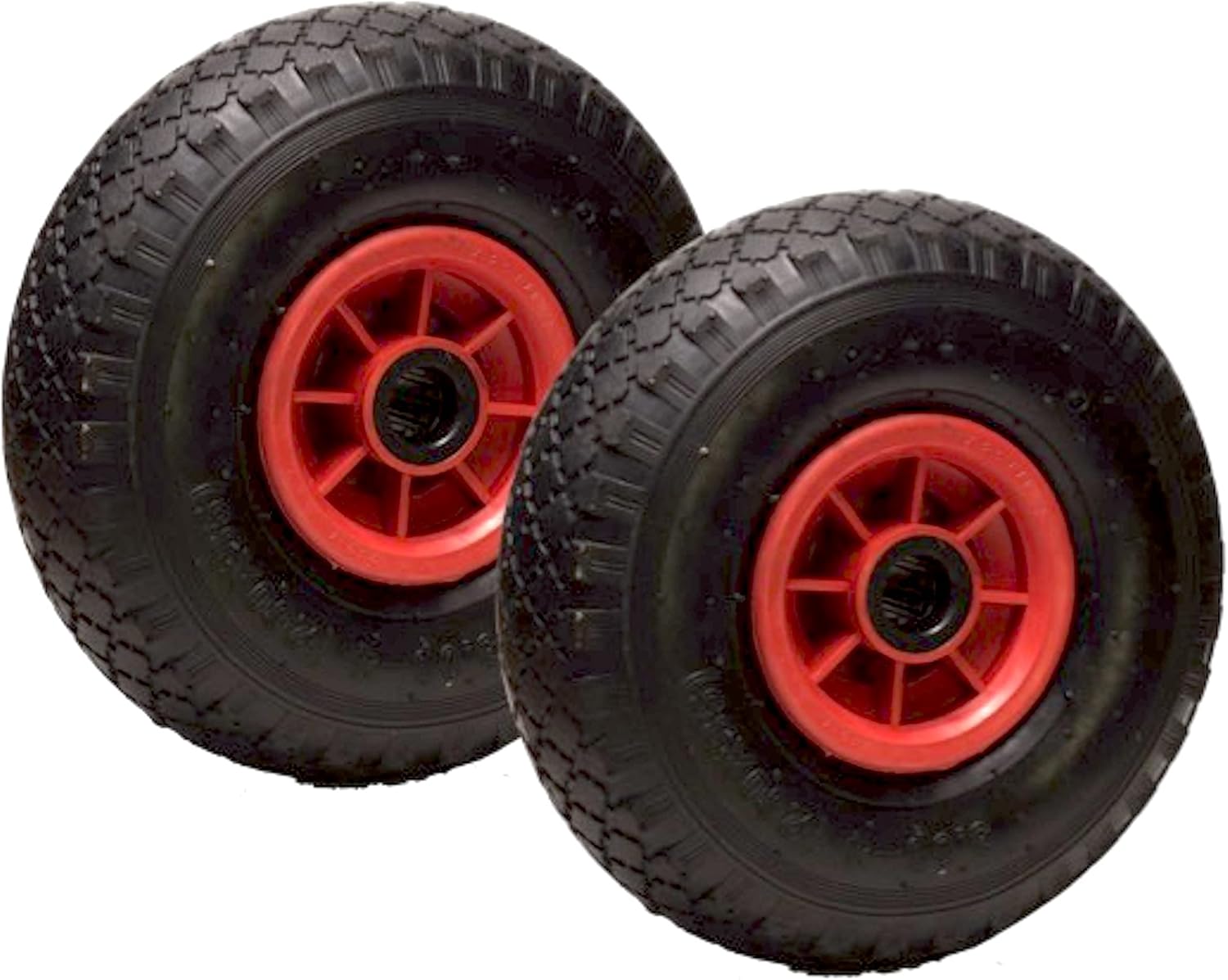 LOT de 2 x roue gonflable diable 260 x 85 (3.00-4) alésage 20 mm roulement à rouleaux