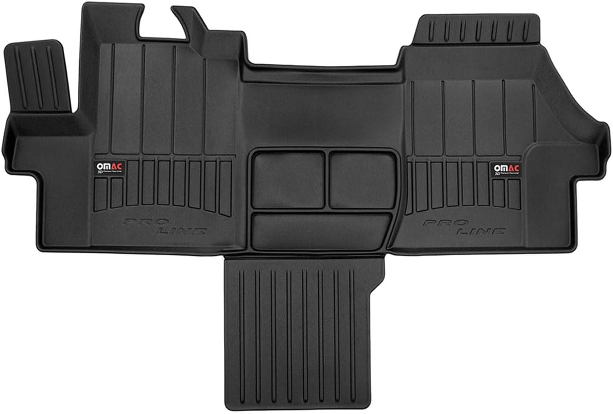 Tapis de Sol Compatible avec Fiat Ducato 2006-2020 Voiture Caoutchouc Noir