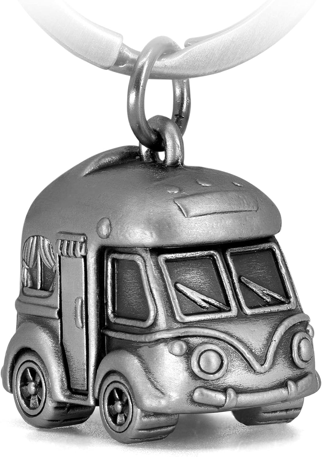 FABACH Porte-clés de camping-car - Cadeau de camping-car - Cadeau de camping-car - Accessoires miniatures - Idée de cadeau pour les propriétaires de camping-cars, Argent antique, Wohnmobil, Rétro
