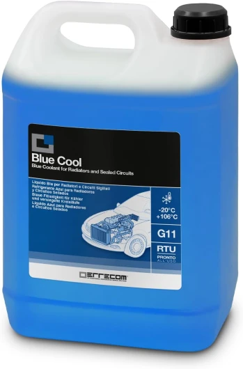 Blue Cool, Liquide de Radiateur Bleu -20°C/+106°C, antigel G11 avec Paquet d'inhibiteurs Nap Free, Prêt à l'emploi, 5 litres Bleu, G11, -20°c Prêt À L'emploi 5 Litres