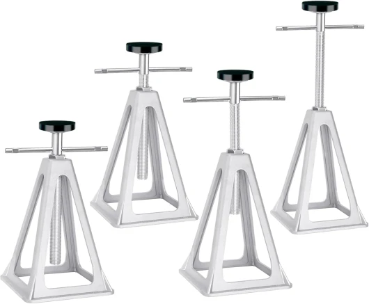 4 Pcs Chandelles de Stabilisation pour Caravane Stabilisateur,Béquille pour Caravane en Aluminium Hauteur Réglable 270-440 mm,Charge maximale:1000 kg,Pour voiture,caravane,camping-car,remorque