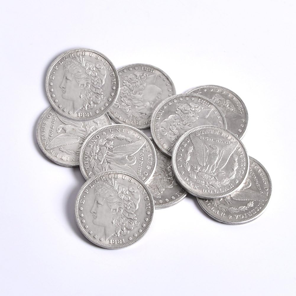 Doowops Steel Morgan Dollar (3.8cm dia) 10pcs / lot - Astuce, Pièce de monnaie, Tours de magie, Accessoires, Accessoires Magie, Apparition / Disparition, Illusion
