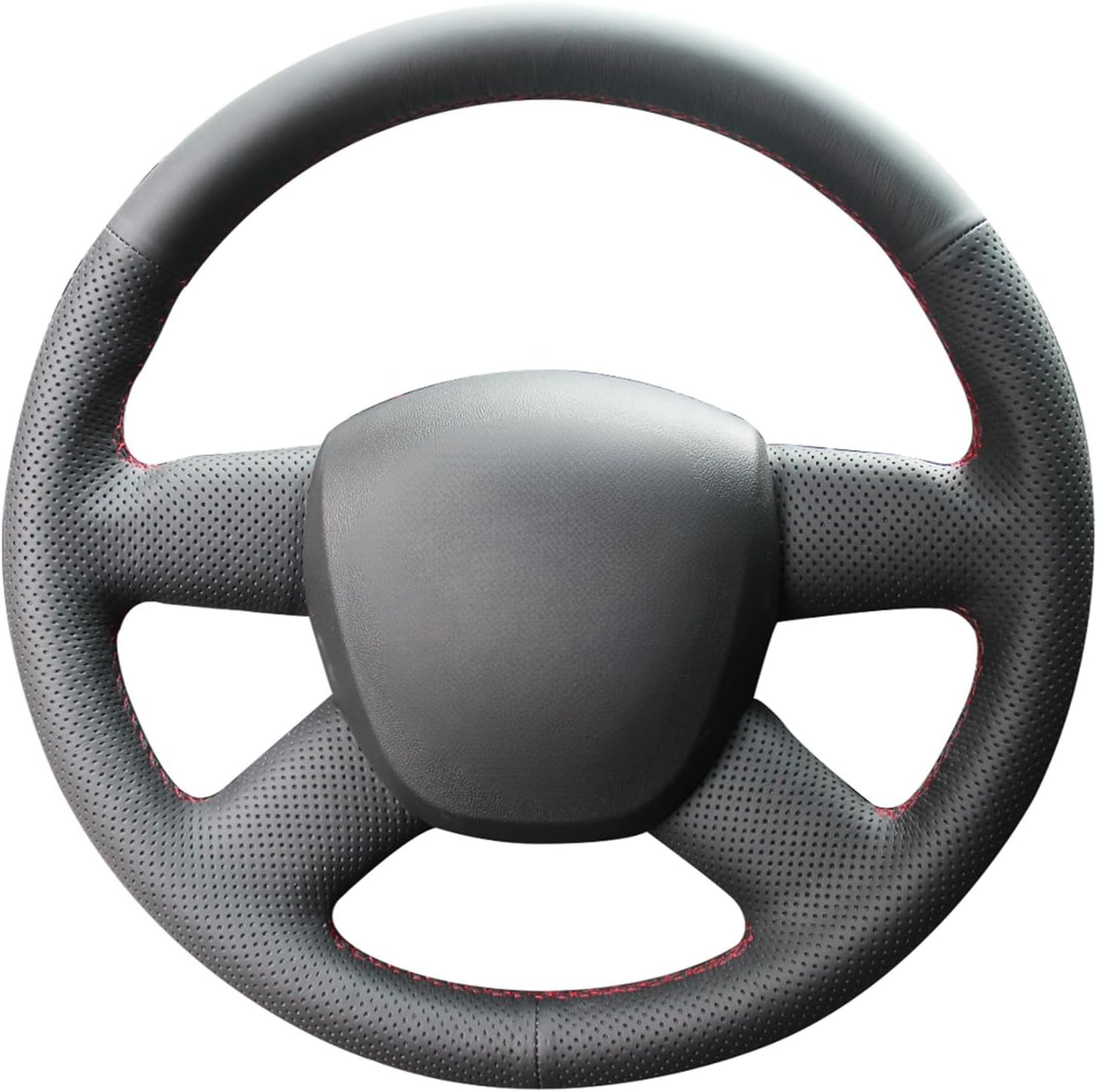 MEWANT Couvre volant Audi A3 (8P) Sportback A4 (B8) A4 (B7) A6 (C6) 4 rayons/sans bouton multifonction/accessoires de volant pour Audi A3 A4 A6