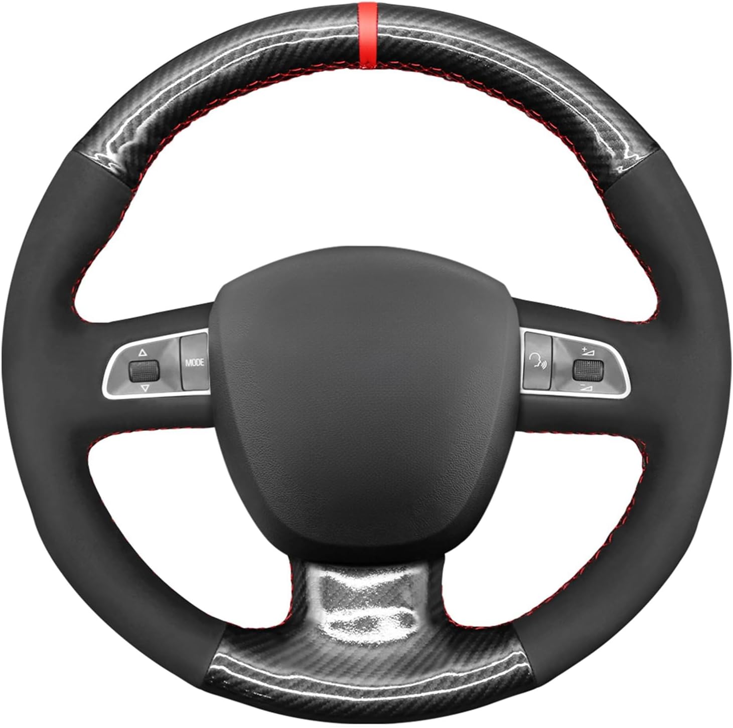 MEWANT Housse de volant en cuir pour Audi A3 8P Sportback A4 B8 Avant A5 8T A6 C6 A8 D3 Q5 8R Q7 S3 S4 S5 S6 S8 / A3