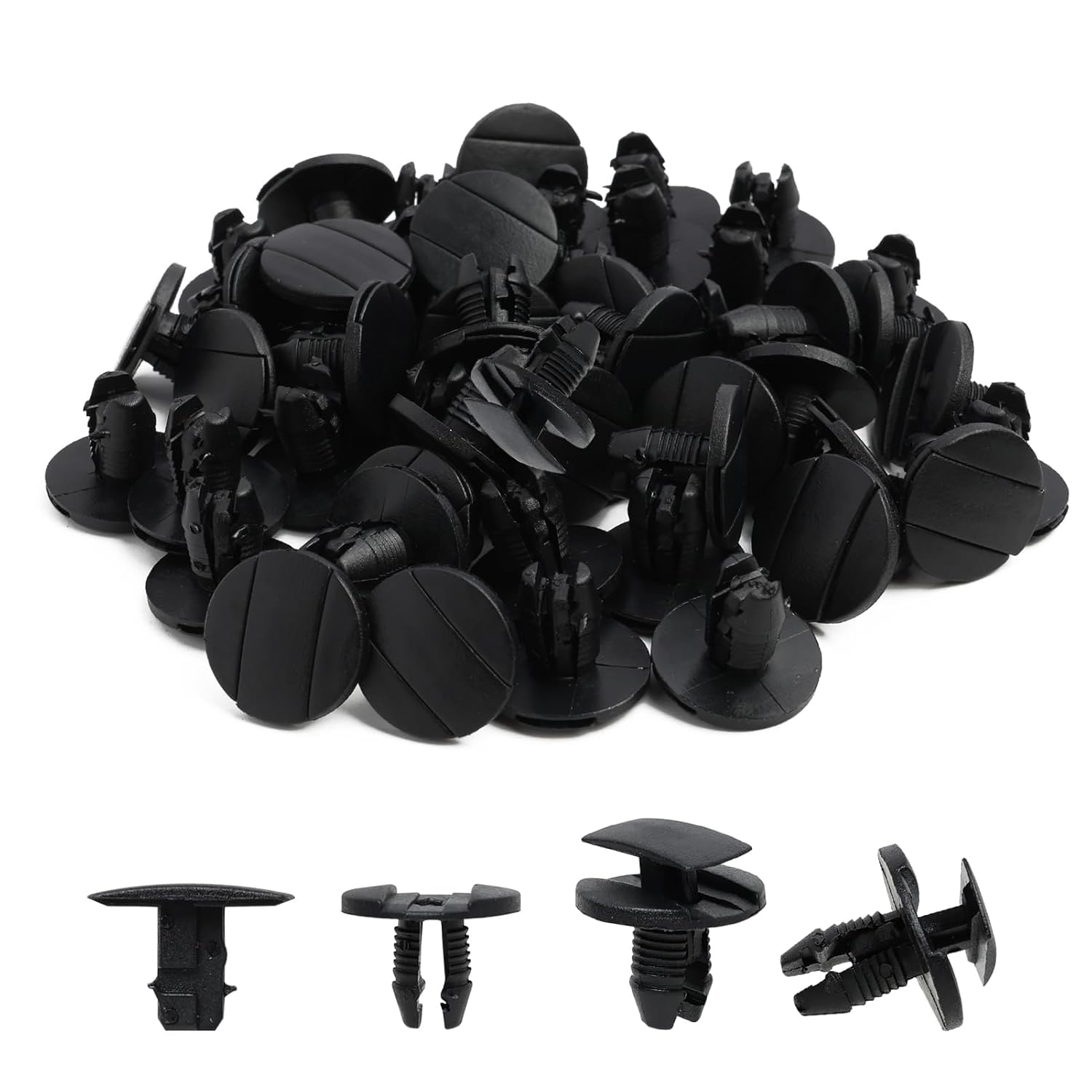 Clips de Fixation Parechocs OEM 8565.53 1609267280 Rivet en Plastique Voiture, 50 Pièces Fender Clips de Fixation Remplacement Compatible avec Clio Jumpy Berlingo C3 C4 C5 C6 206, 207, 307, 308