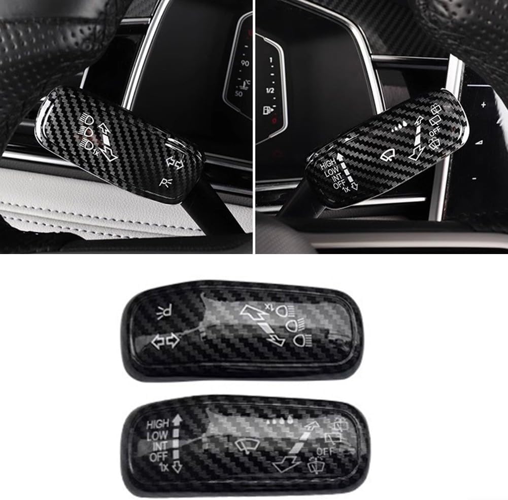 Paire de coques de commande de volant de voiture pour Golf 7 7.5 MK7 8 MK8 (fibre de carbone)