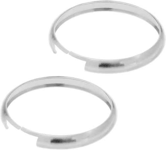 2pcs Coques de Porte-clés Compatible avec Mini Cooper R55 R56 R57 R58 R59 R60 Remplacement Clé Intelligent Porte-clés Protecteur Garniture de Jante en Alliage d'aluminium 4,5cm ID Argent