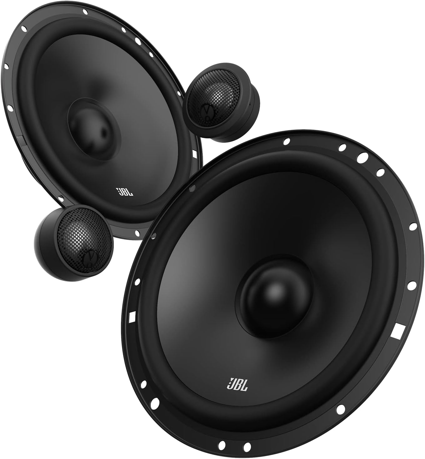 Stage1 601C Système car audio enceinte voiture à 2 voies - Ensemble d' haut parleur composants de 200 watts de16 - 17 cm et d'aigus encastrable, Black
