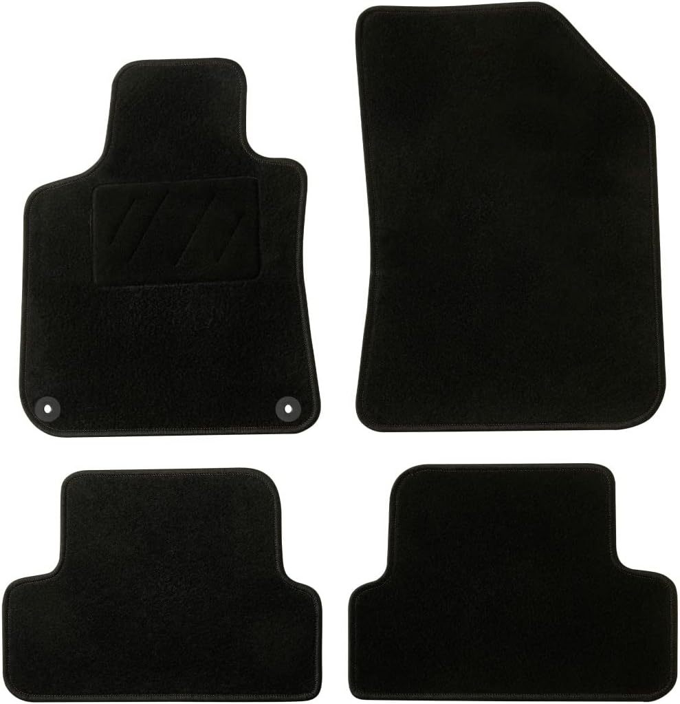 DBS - Tapis de Voiture - sur Mesure pour 308/308SW (2013-2021) - avec Clips de Fixation - Tapis de Sol antidérapant pour Automobile - 4 pièces
