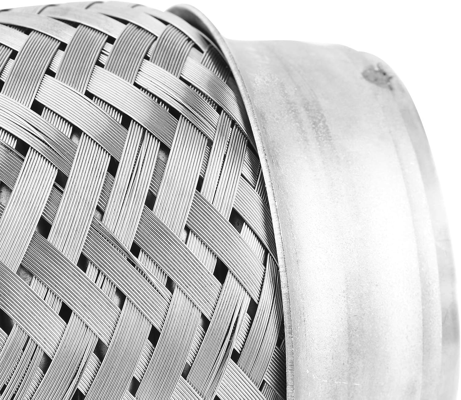 Soufflet D'échappement, Soufflet de Tuyau D'échappement Universel Tuyau Flexible de Tressage en Acier Inoxydable 2,5 Pouces de Diamètre 4 Pouces de Longueur