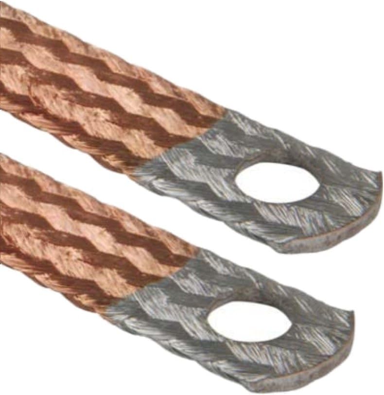 AUPROTEC Tresse de Masse pour Le Moteur avec Les Extrémités de câble étamées Longueur 150 mm 21 mm² 80A