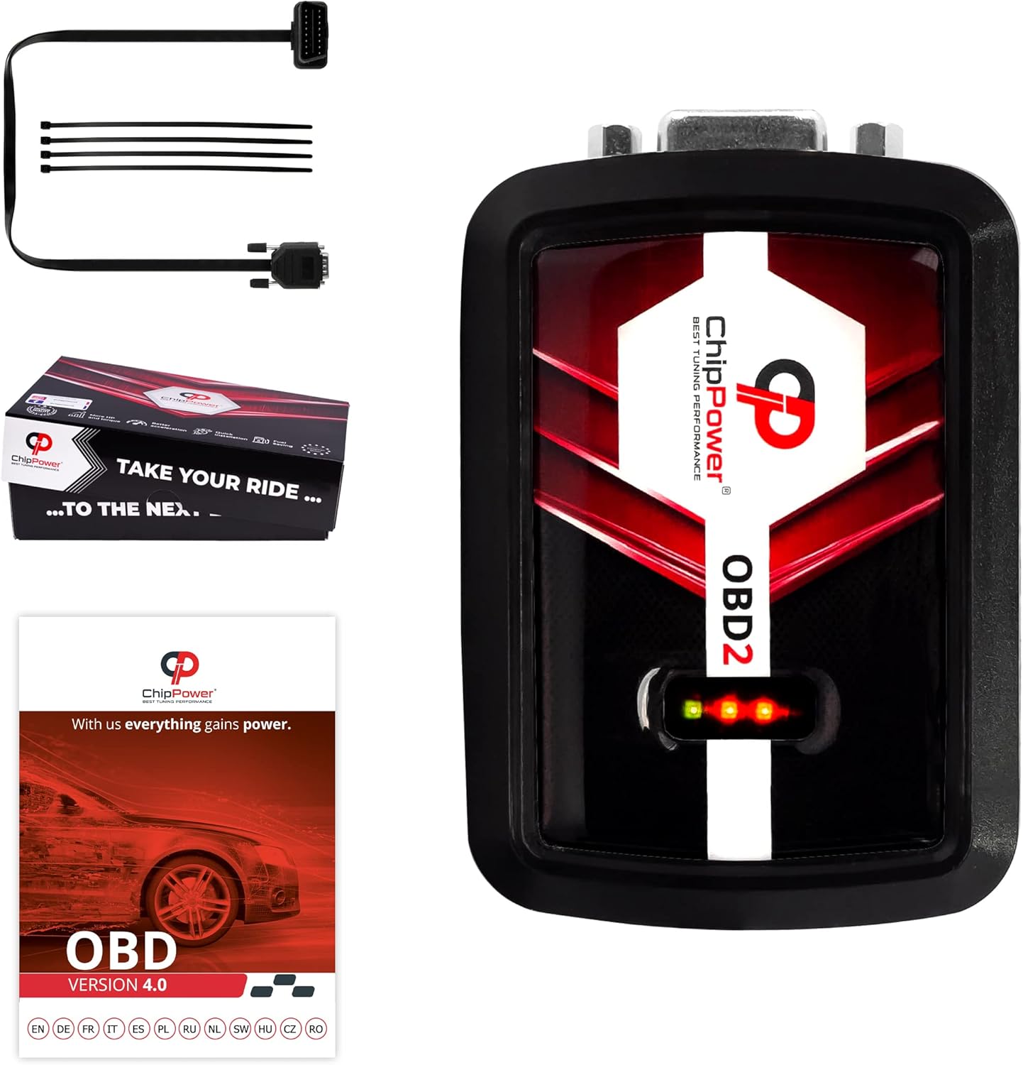 Boitier Additionnel OBD v4 de Plug&Drive pour la voiture Renault Twingo Mk3 III 1.0 SCe 2014+ Chip Tuning Box Essence plus de puissance Tuningbox produit dans l'UE