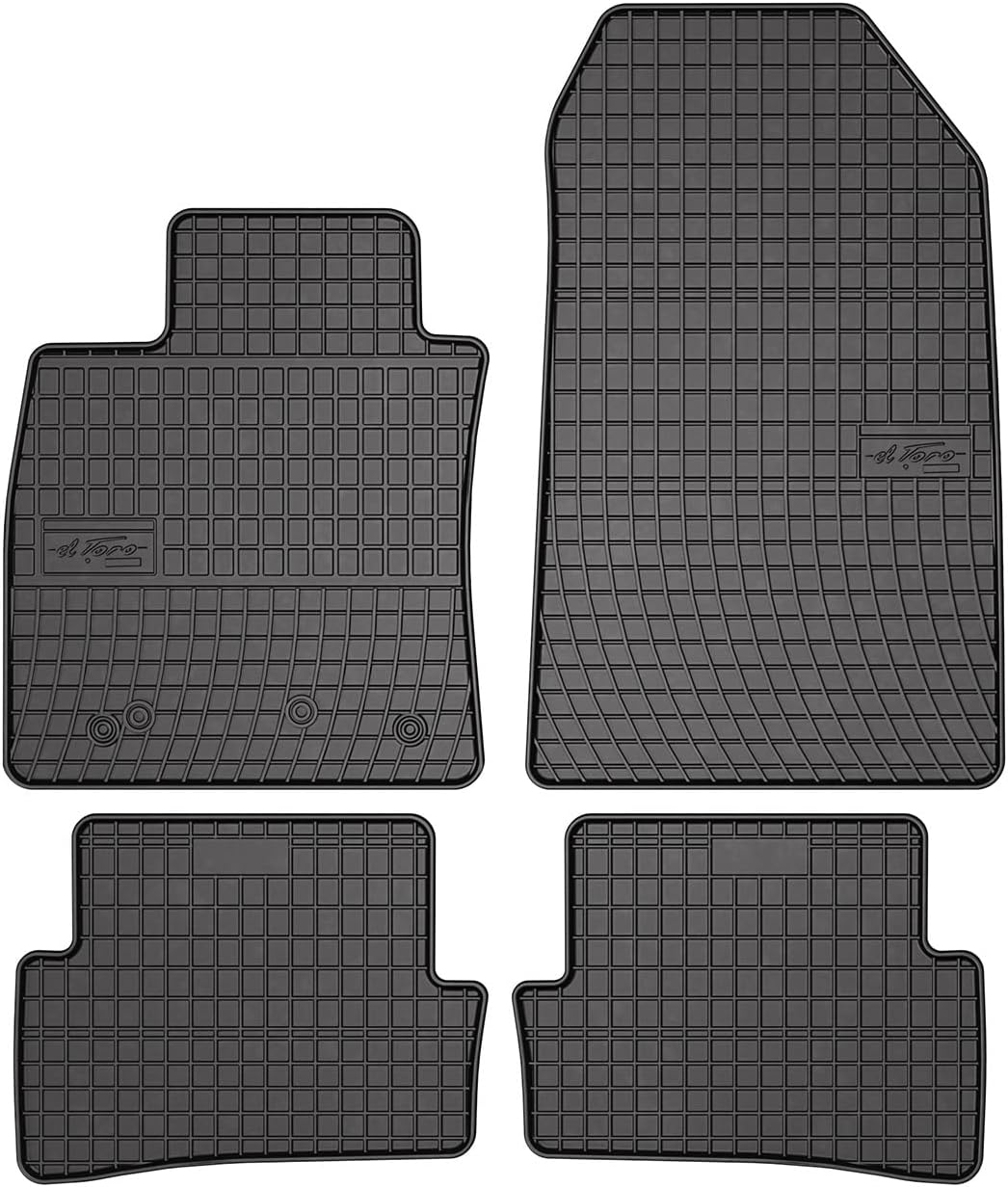 Tapis de Sol Compatible avec Renault Clio 2012-2019 Caoutchouc Noir