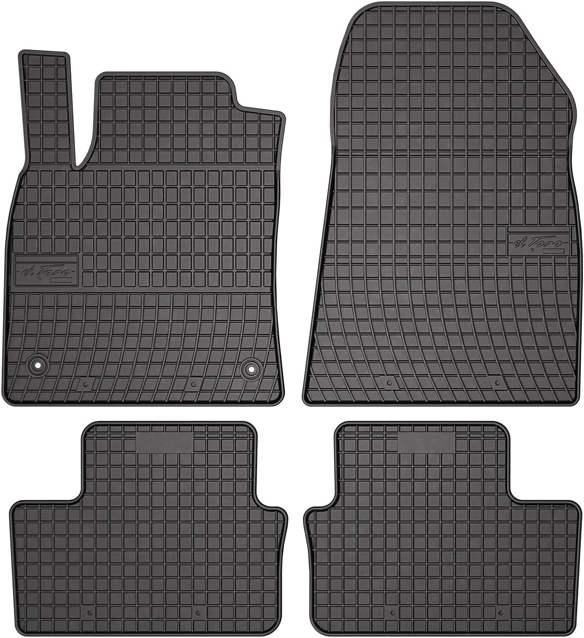 Tapis de Sol Compatible avec Renault Clio 2019-2022 Caoutchouc Noir