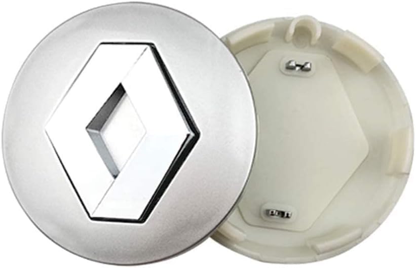 Lot de 4 enjoliveurs de roue pour moyeu de 57 mm pour Koleos Duster Megane, Silver