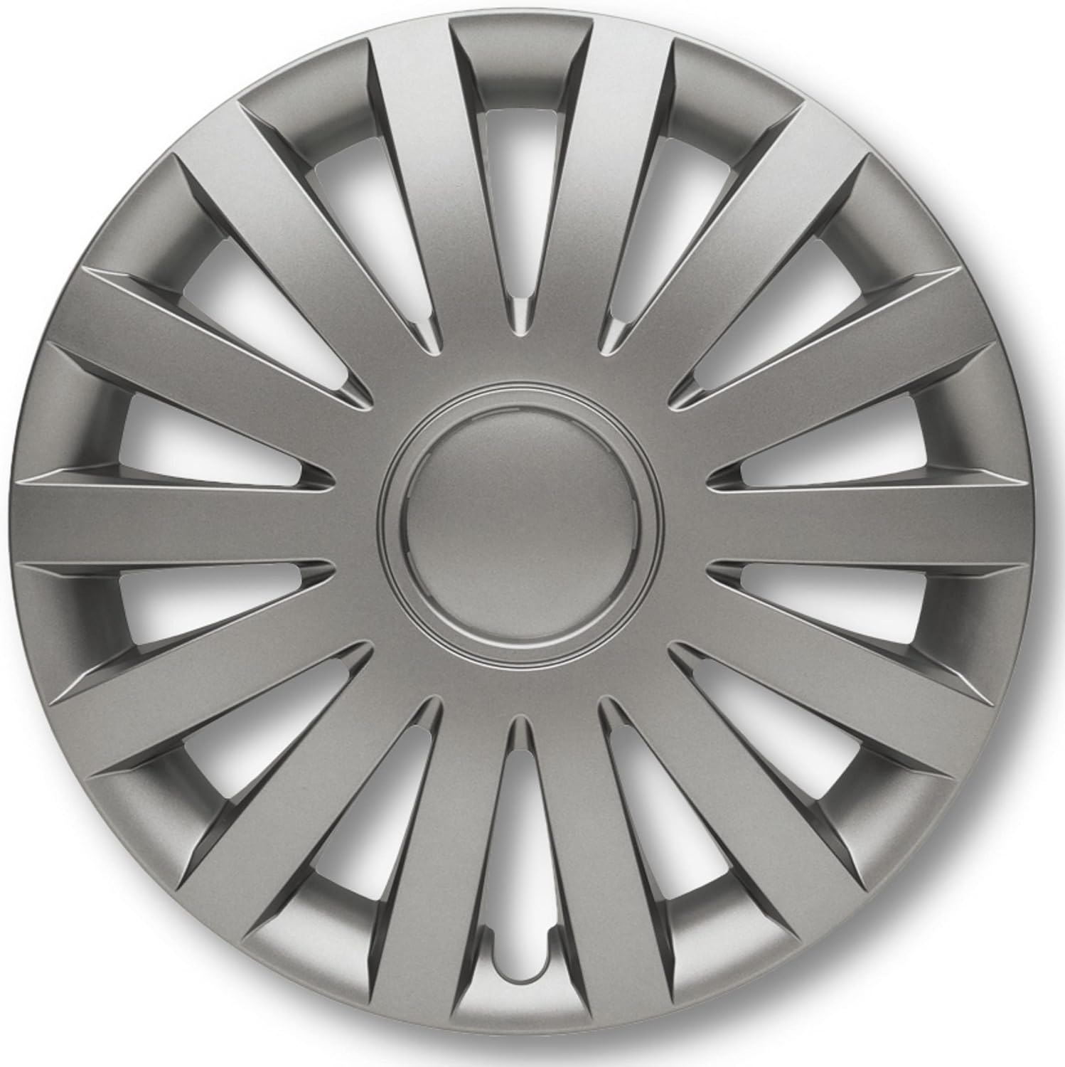 Albrecht 17 Pouces Gris enjoliveurs pour Jantes en Acier - Wind enjoliveur de Roue en Plastique avec Peinture en Couches - Enjoliveurs dans l'emballage d'origine Albrecht - Fabriqué en UE