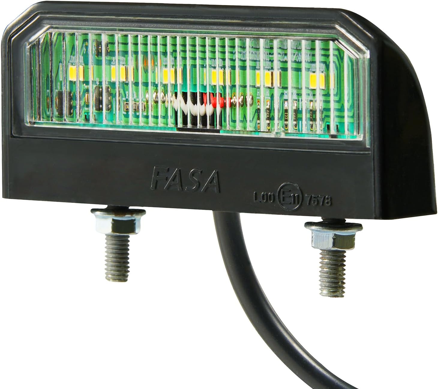 D-TECH 1 pièces Éclairage de plaque d'immatriculation arrière LED 12 V 24 V universel pour remorque, caravanes voiture, camion, vans,feu de plaque remorque,Norme Emark