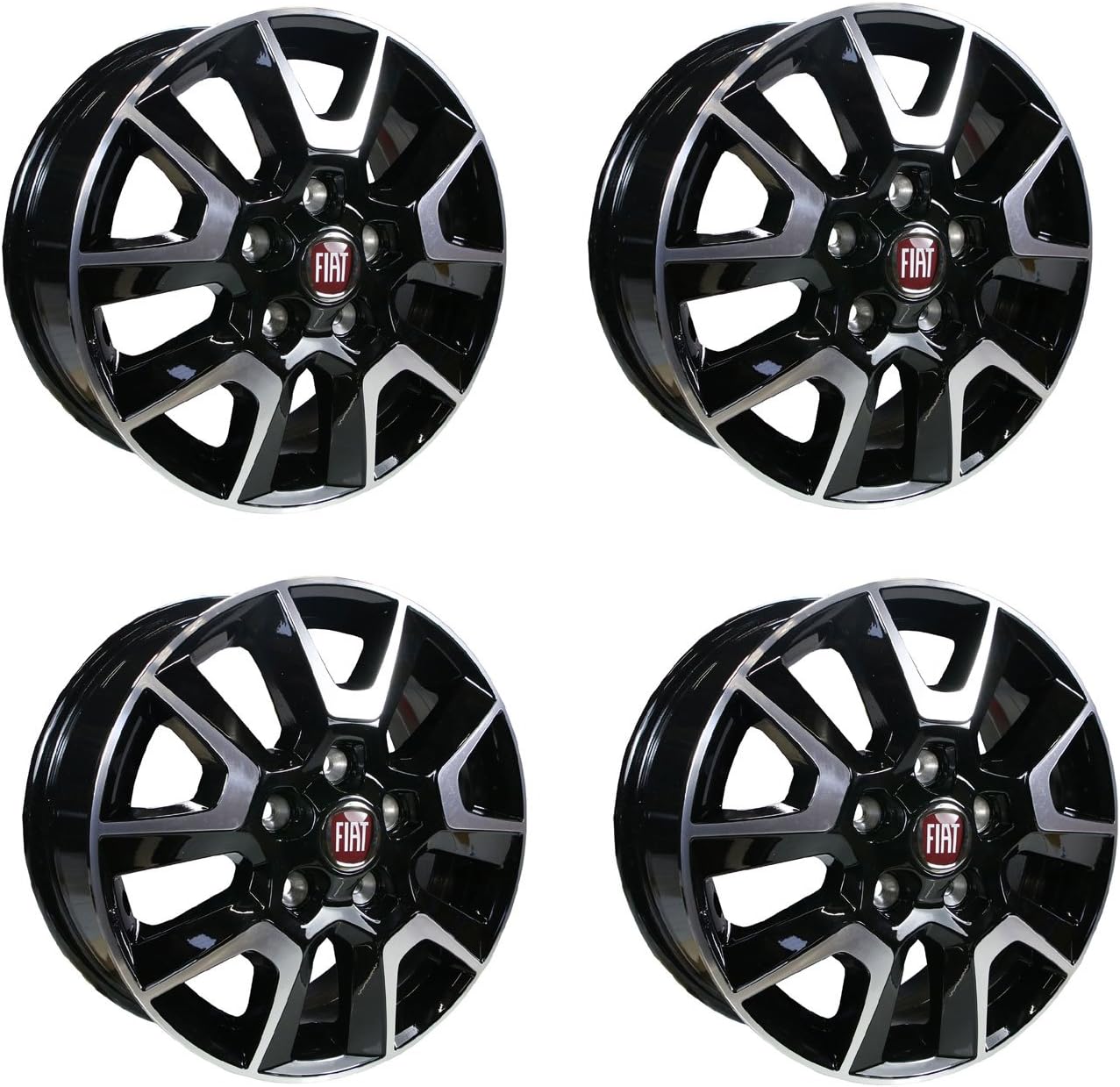 71807358 Jante en alliage noir argenté