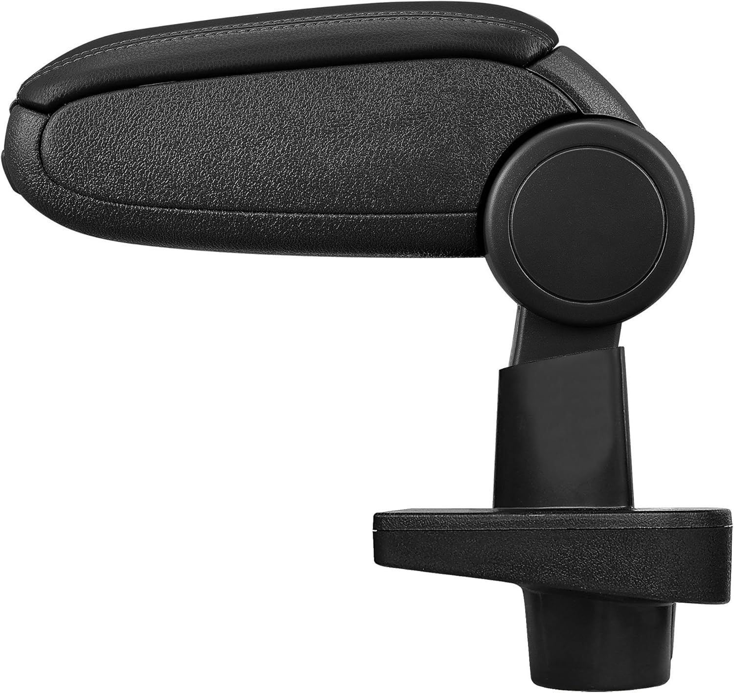 Accoudoir Central pour Clio 4 IV - Accessoire Console de Rangement et Repose-bras avec Compartiment Organiseur - Pièce Détachée d'Intérieur de Voiture - Simili Cuir Noir - Couture Noire