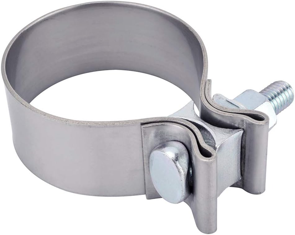 Collier de Serrage D'échappement, Collier de Serrage en Acier Inoxydable Collier de Joint D'échappement de Type O Clip de Connexion de Tuyau D'échappement à Bande Étroite,79mm