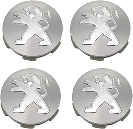 WOAFEY Cache-moyeux avec 4pcs 60mm pour Peugeot 3008 307 408 308S 508L 4008 Course Centre de Roue de Voiture Capuchon Capuchon Côte de Voiture Badge Stickers Emblème Capuchons de Moyeu de Roue,A