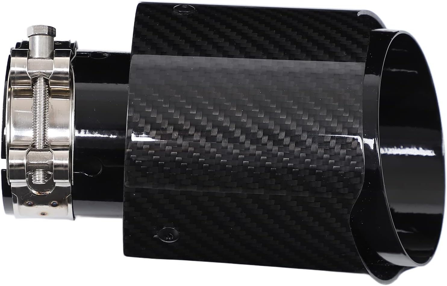 Tuyau D'échappement de Voiture, Sortie de Queue 101mm pour Pièces de Rechange Pièces Modifiées de Voiture (Noir), système d'échappement,carbon+endrohre+100mm,Tuyaux d'échappement et connecteurs