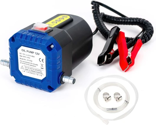 Pompe Diesel Pompe de Transfert 12V 80W Pompe Electrique Vidange Huile Moteur,Pompe à Huile Diesel pour Le Changement de Diesel d'extracteurs de Fluide de Voiture, Huile Moteur