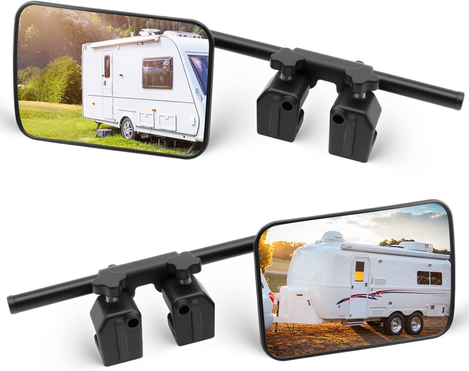KAOLALI 2pcs Retroviseur Caravane, Voiture Rétroviseurs Extérieurs, Extensions de rétroviseurs extérieurs, Camping-car Rétroviseur pour Auto Caravane RV Tracteur Lot de 2