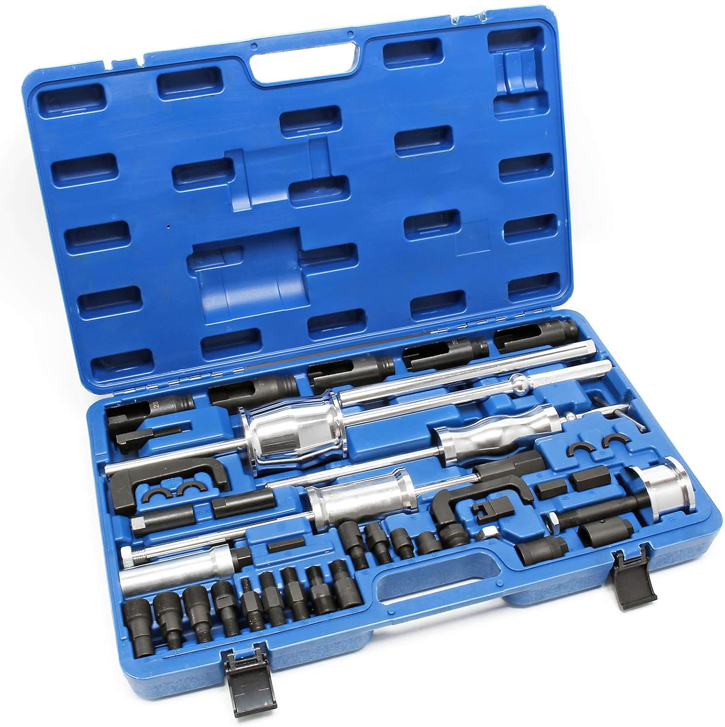 Coffret d’extracteurs d’injecteur CDI 40 pcs Kit 3 Marteau à Coulisse & Adaptateur Garage Dépannage