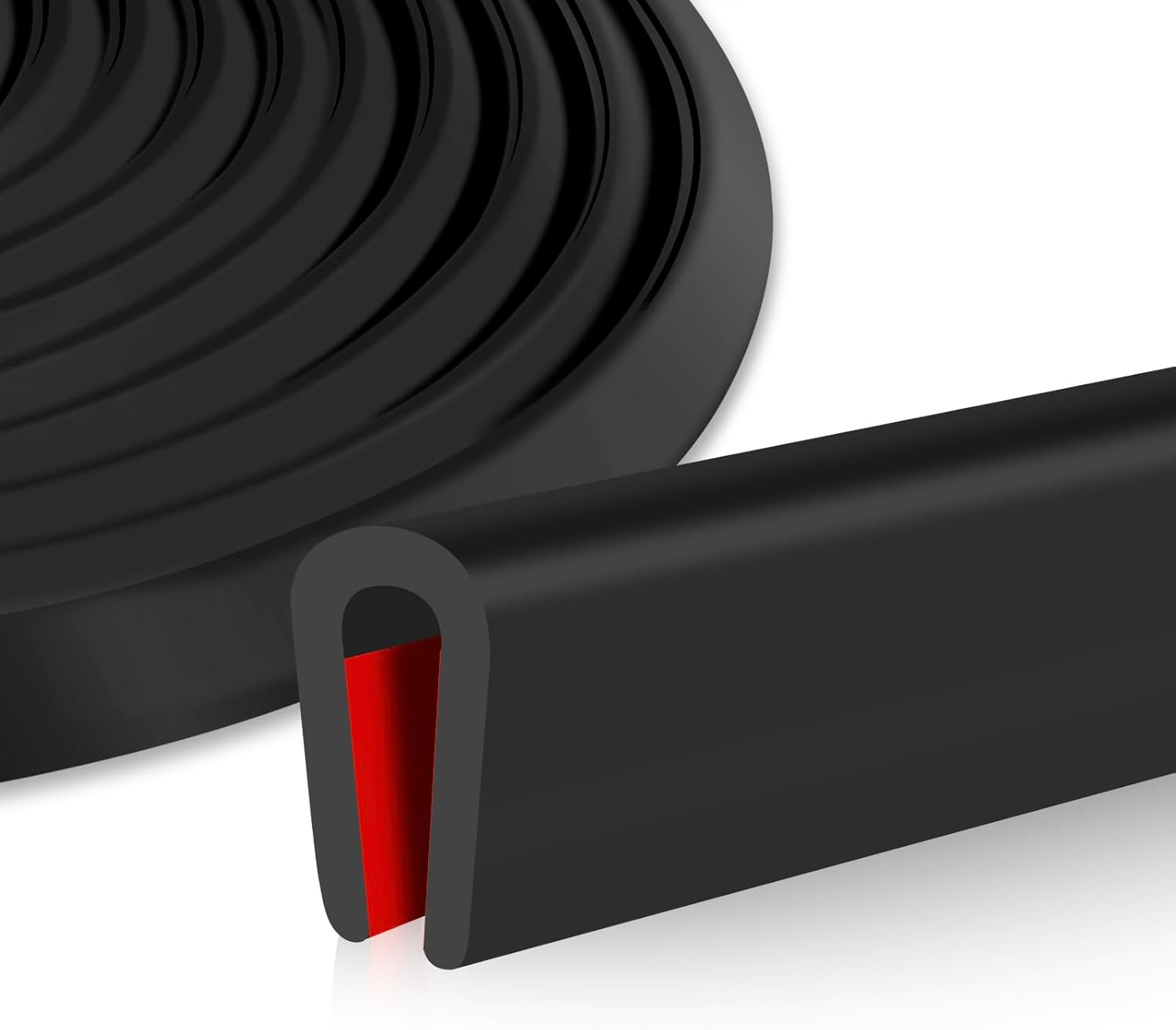 Protection bord de tole adhésif joint caoutchouc en u joint bord de tole EPDM protection porte de voiture joint pour plaques métalliques fenêtres coin de table (2mm×3m)