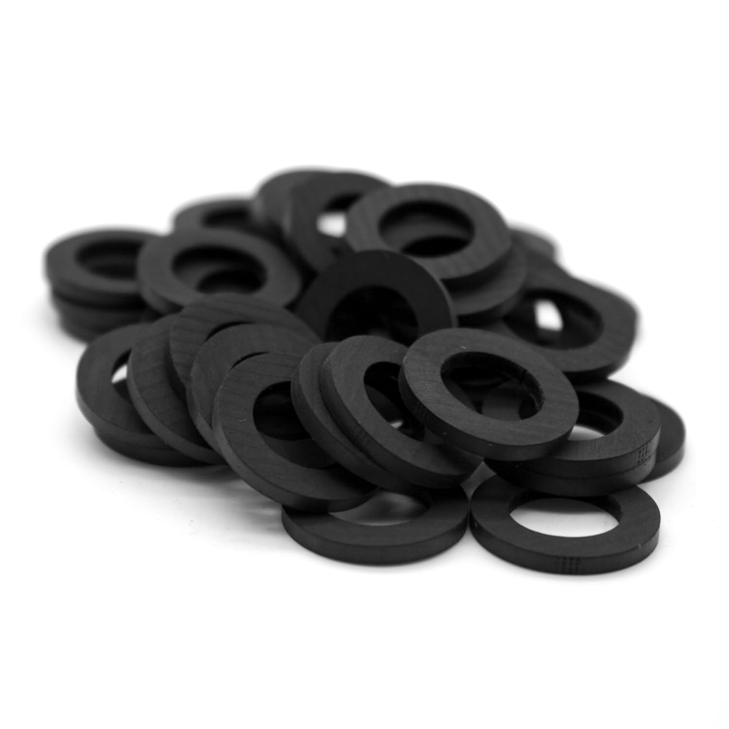 DOJA Barcelona - Joint Plat - 3/8" - LOT 25 - Joint Plat Caoutchouc 12/17 - 14x10x2mm - Joint Caoutchouc - Rondelle Plate - Pour Joint Plomberie, Robinet Machine À Laver, Mecanisme Chasse D'Eau WC