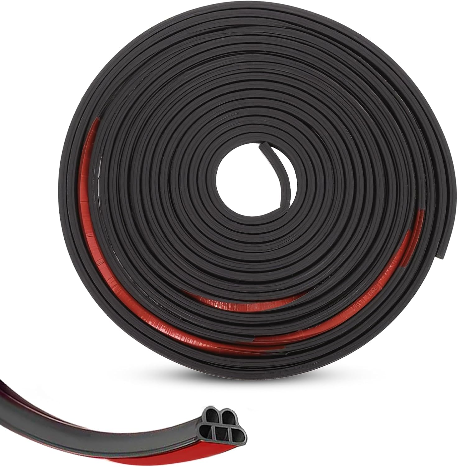 10m Joint De Porte De Voiture Universel, Joint En Caoutchouc Universel Pour Porte De Voiture, Protection De Bord De Joint En Caoutchouc De Porte De Voiture Double Couche à Cinq Trous