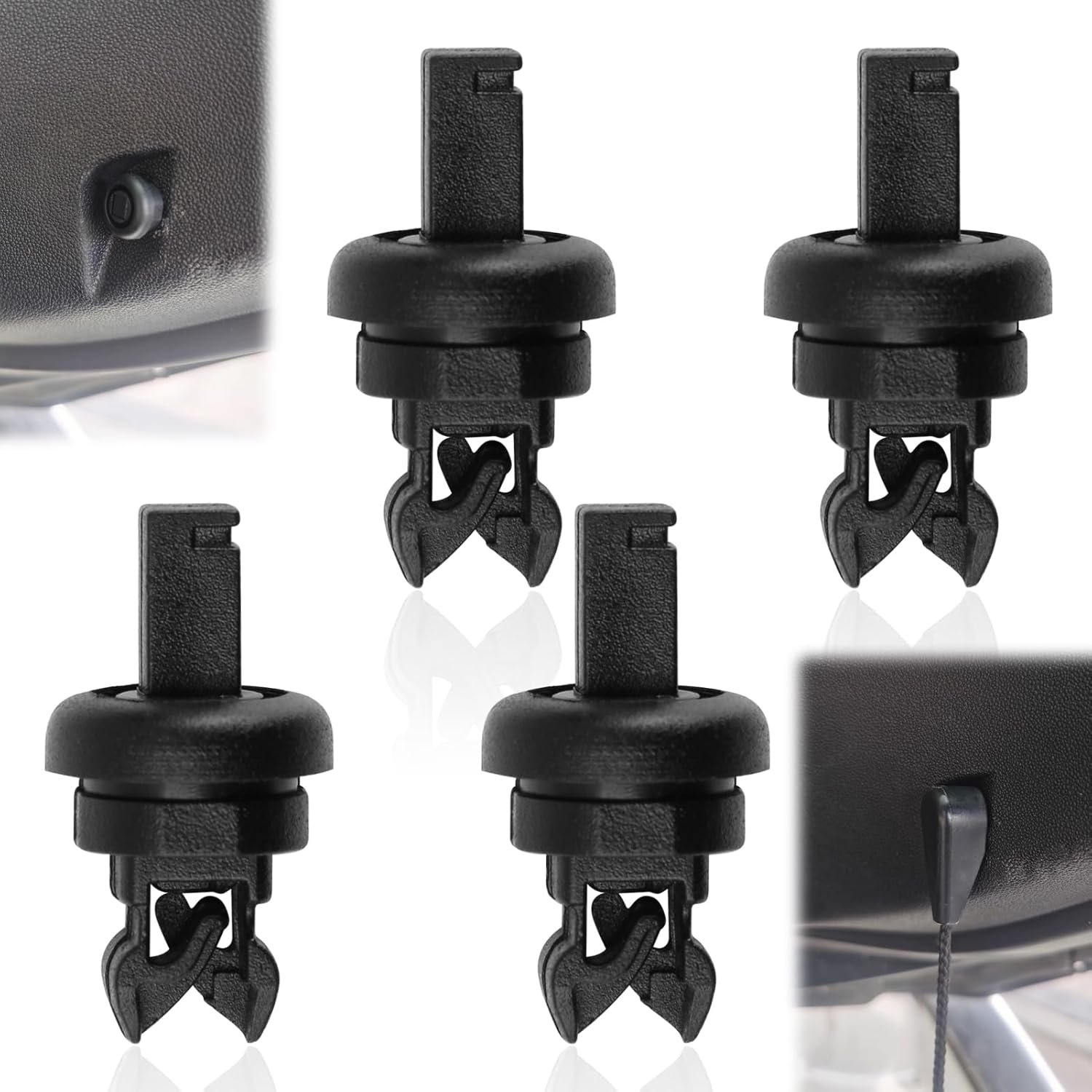 Teasteam Fixations Agrafes Plage Arrière 4 Pièces Clips Fixation Voiture Remplacement 7705099001 8200675047 Compatible avec Nissan Qashqai 2007-2019 MEGANE SCENIC RENAULT CLIO C4 B7 Plage Arriere