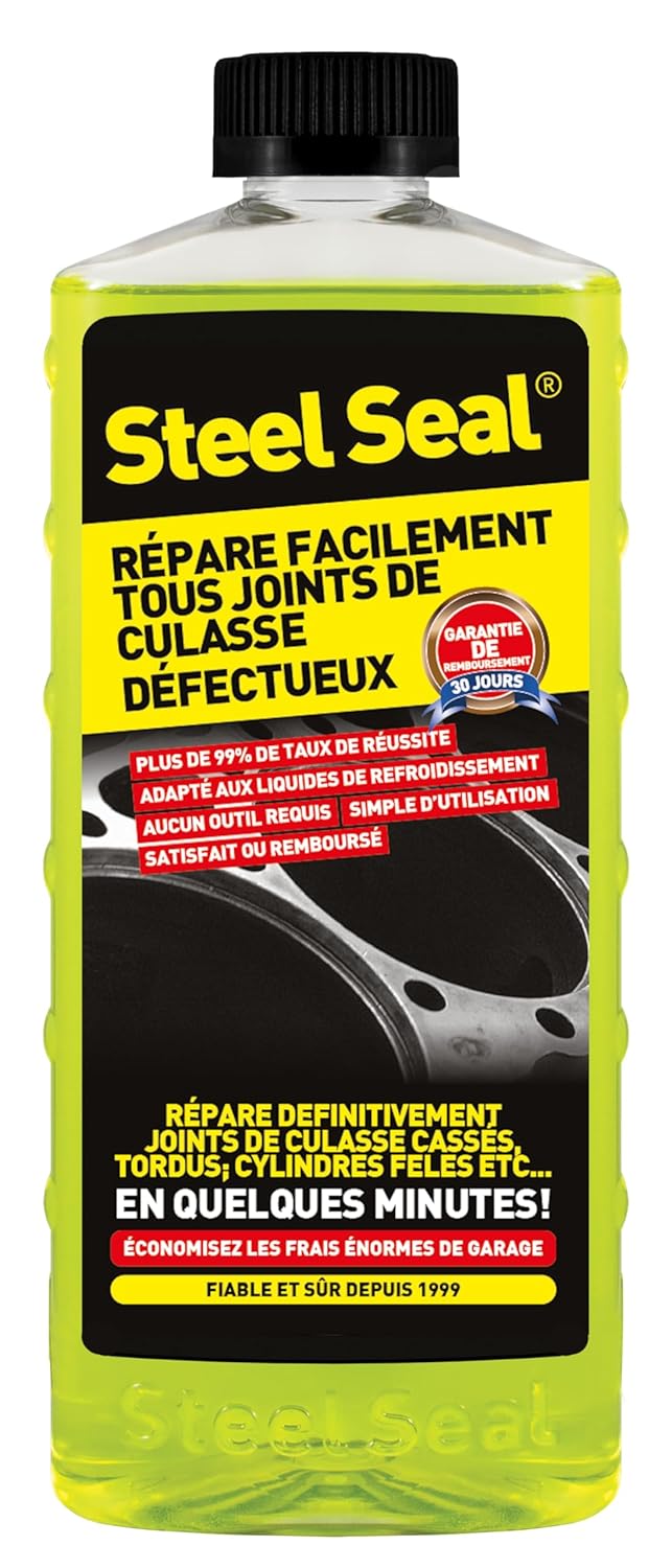 Steel Seal - Produit de réparation du joint de culasse sans démontage, formule améliorée pour joint de culasse défectueux