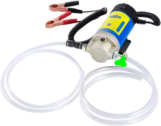 LEMOTO Pompe à Huile Diesel 12V 100W Pompe Electrique Vidange Huile Moteur, Pompe de Transfert Pompe extracteur de vidange d'huile- Faible Bruit équipée de 3 Tuyaux