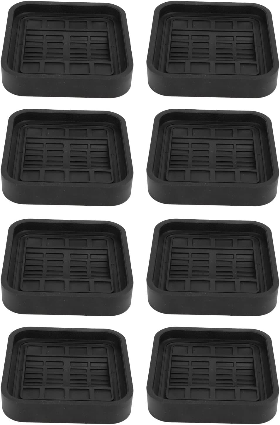 8 Pièces Butées De Roue, 2.3x1.3 "en Caoutchouc Universel Anti-rayures Canapé Roulettes Tasses Bouchons De Lit Pour Meubles Noir