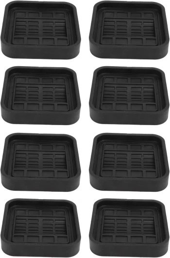 8 Pièces Butées De Roue, 2.3x1.3 "en Caoutchouc Universel Anti-rayures Canapé Roulettes Tasses Bouchons De Lit Pour Meubles Noir