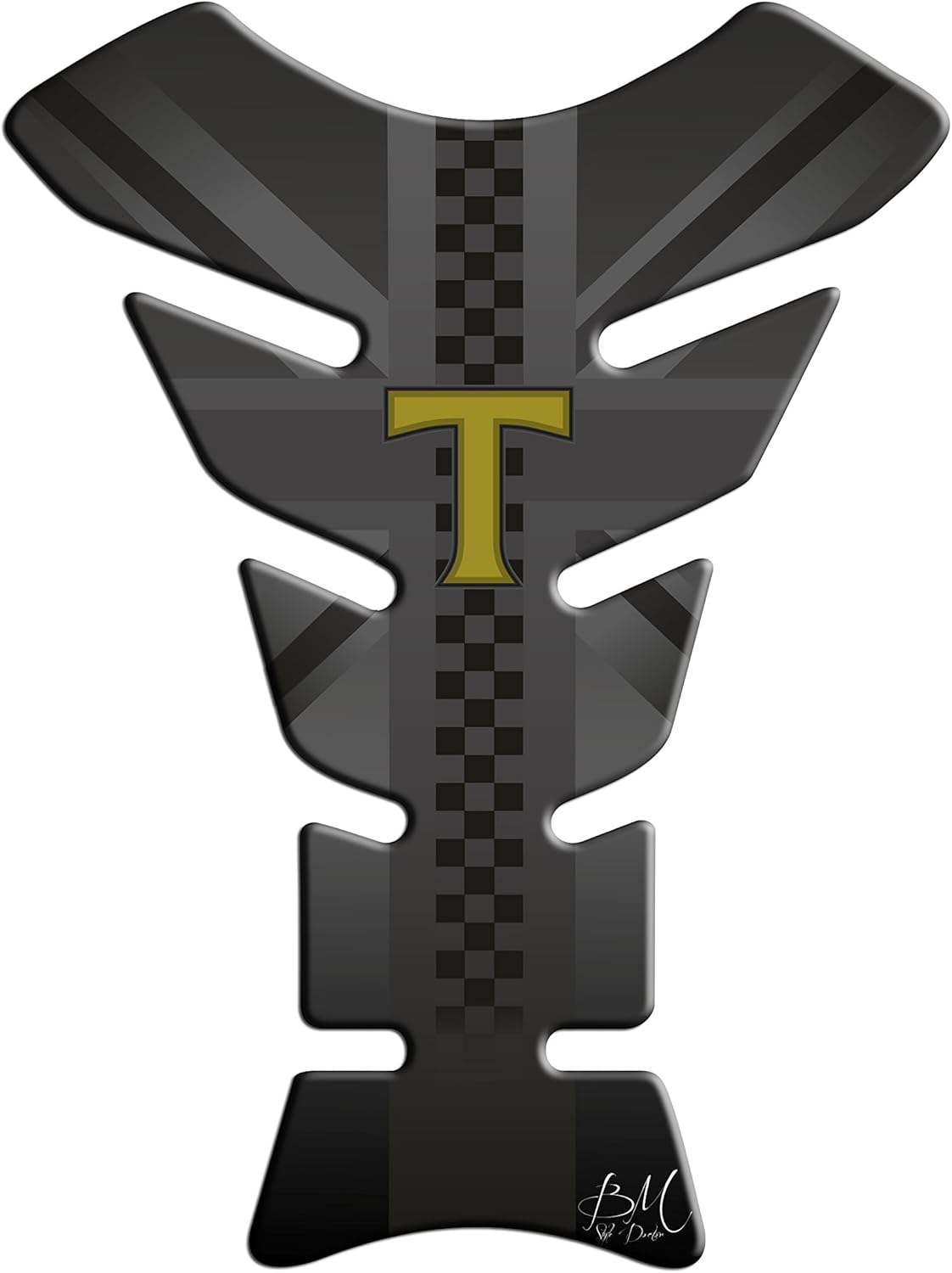 TANKPAD Protection de réservoir de moto Noir 1 Count 1 Sheet 1 Piece Compatible TRIUMPH Pad réservoir 3D