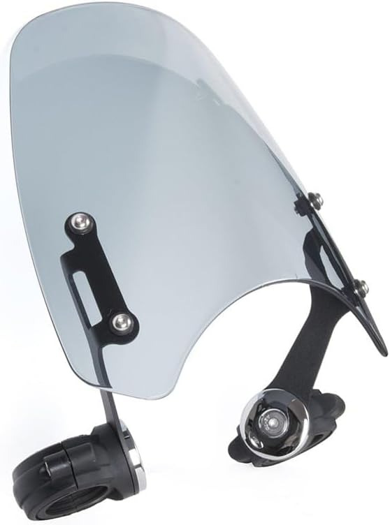 AKOUFALL Moto déflecteur Vent Accessoires De Pare-Brise pour Moto Triumph, Déflecteurs De Pare-Brise Coupe-Vent pour Bonneville pour Bobber 1200 2018 Pare-Brise(Gray)