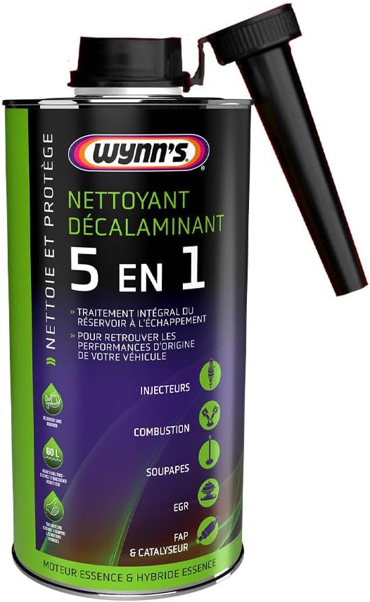 Wynn's Nettoyant Décalaminant Essence - Nettoyage Complet Injecteurs, Soupapes et Chambre de Combustion - Réduction des Émissions et Économie de Carburant - 1L