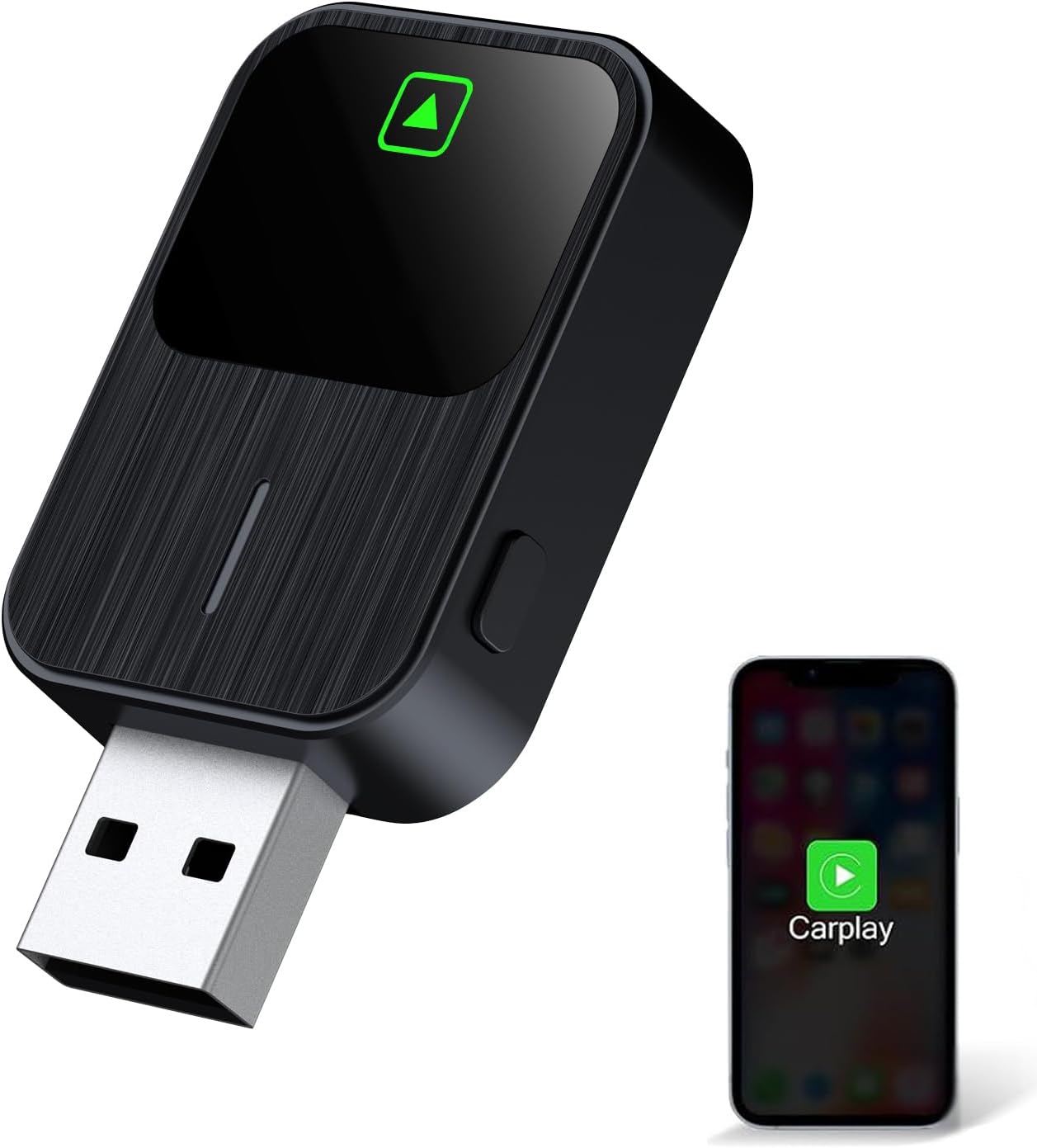 Aieloar Adaptateur CarPlay sans fil pour iPhone, adaptateur de dongle Carplay sans fil avec connexion rapide, petite taille