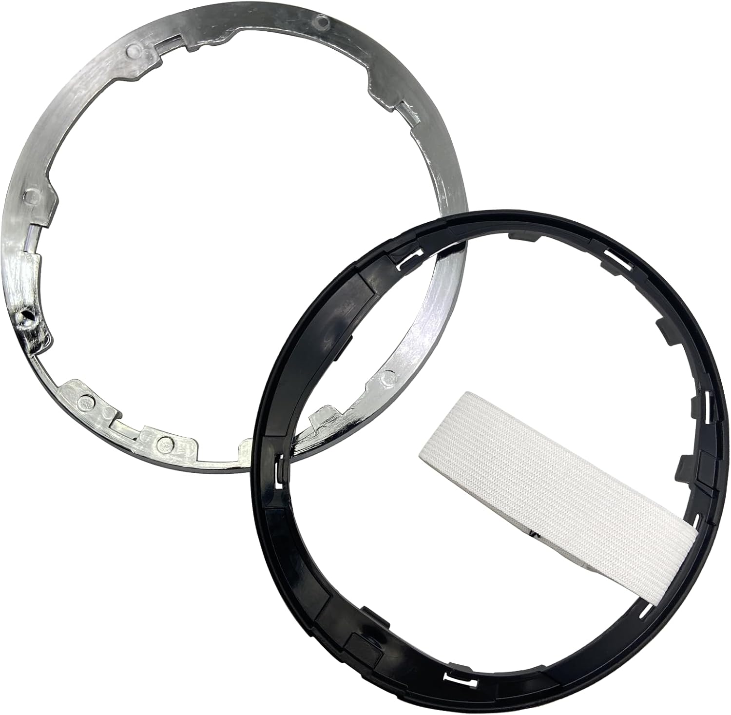 MCamooer pour Fiat 500 Manchon de levier de vitesse Bague de verrouillage et bague de cadre en argent chromé 71775051 pour Fiat 500 500C 2007-2023 Accessoires