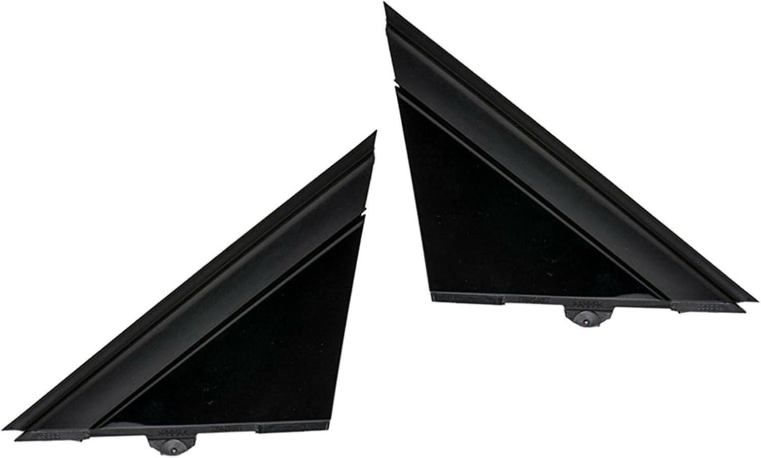 Shiwaki 2 pièces couvertures de Drapeau de rétroviseur de Porte de Voiture, Accessoires moulures décoratives Gauche et Droite pour Fiat 500 2012-2019, Noir Brillant