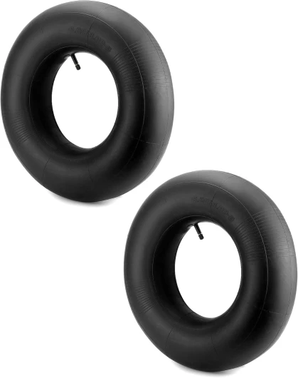 QWORK® 2 pièces 4.80/4.00-8 Chambre à air Pneu, chambres à air de rechange, valve droite, pour tondeuses à gazon, camions à main