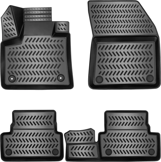 Elmasline Jeu de tapis en caoutchouc design 3D pour Peugeot 3008 II année de construction à partir de 2016 - Bordure extra haute de 5 cm - 3008 II (Baujahr ab 2016)