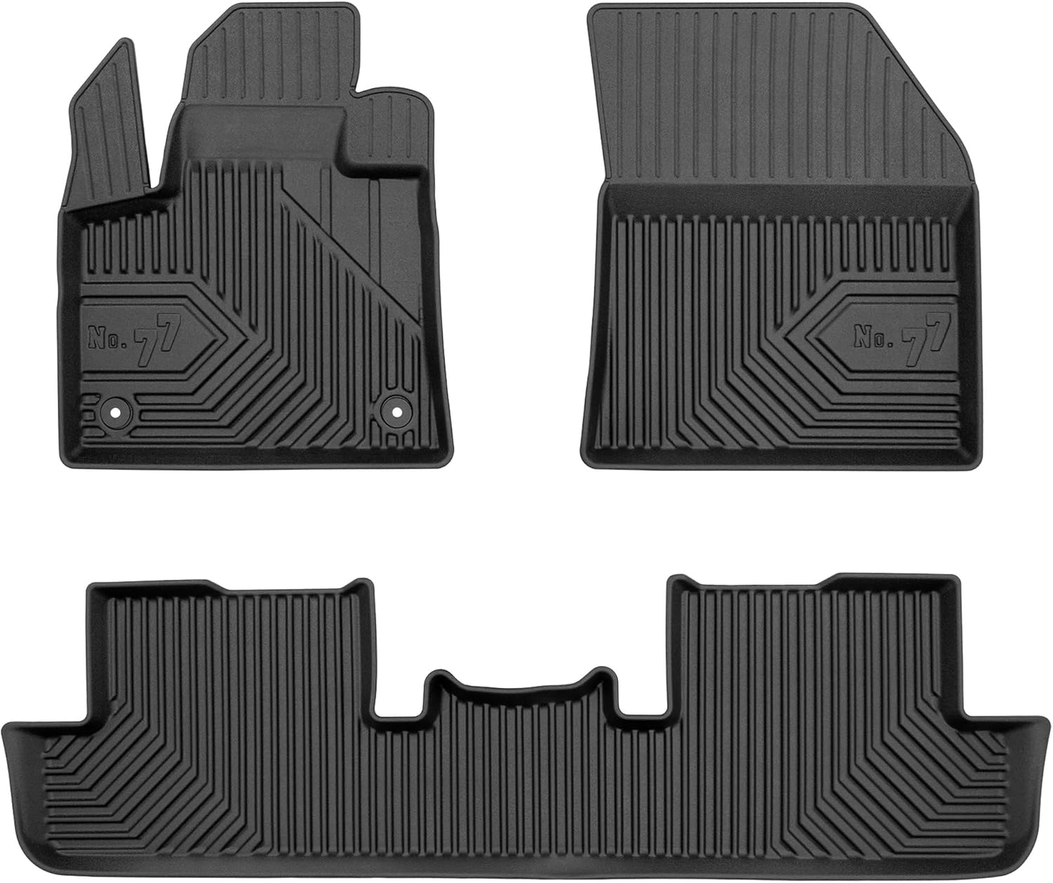 MOTOS Tapis de sol caoutchouc pour Peugeot 3008 II depuis 2016 Améliorez Votre Confort de Voyage avec Le tapis noir antidérapant Auto No.77- tapis voiture Tous Temps pour Voiture, Protection Contre le Tapis de sol NO77 3008 II depuis 2016